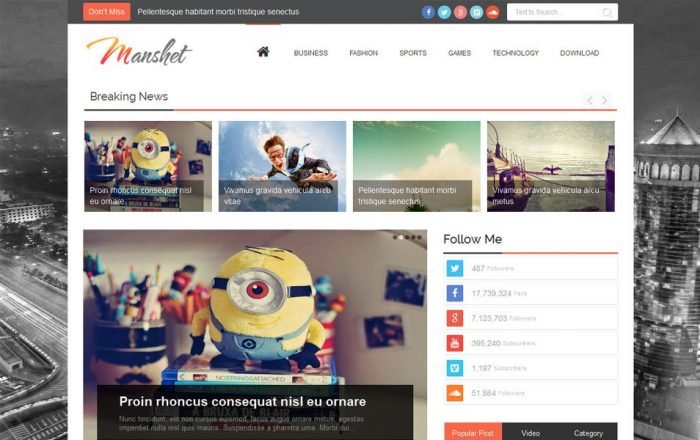 Manshet-Responsive-Blogger-Template