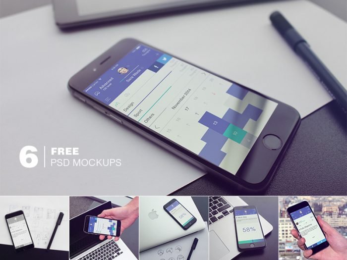 Download 30+ Best Free iPhone 6 PSD Mockups - TechClient PSD Mockup Templates