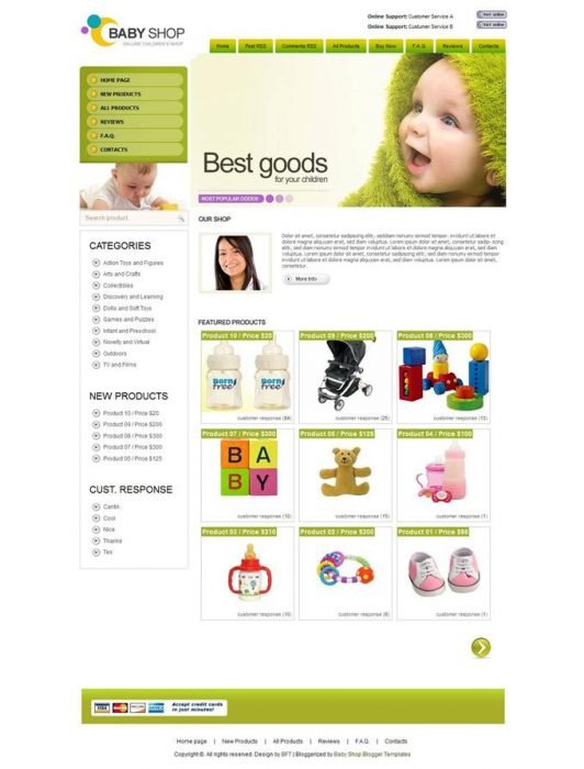 Vender coisas de bebê no Blogger