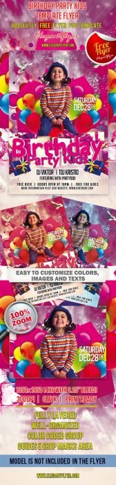 kids birthday party flyer