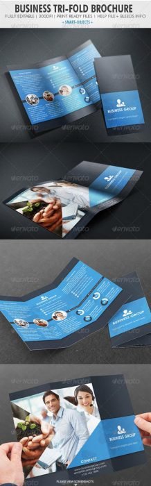tri fold business cards