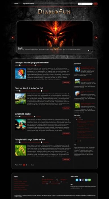 DiabloFun Blogger Template (Custom)