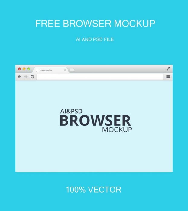 31 Browser Mockup PSD Template Design TechClient