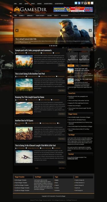 GamesDir Blogger Template (Custom)