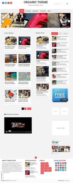 Free Download 35+ Blogger Templates Best Responsive