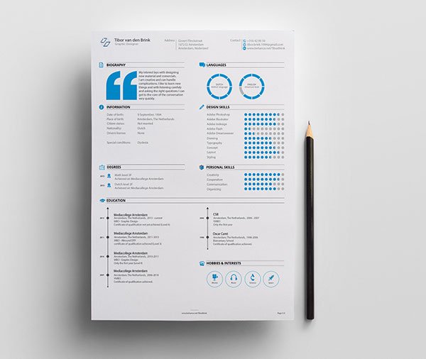 best creative resume