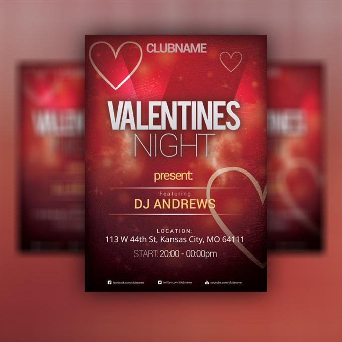 free valentines day flyer templates