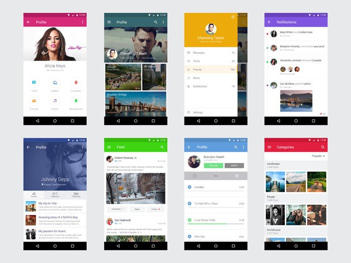 best free android ui kit psd techclient android apps design psd free download