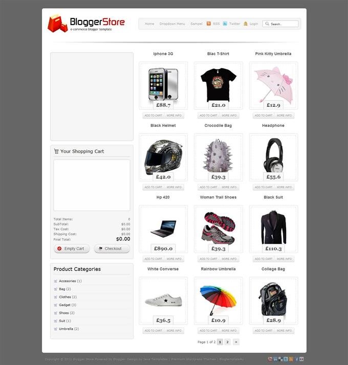 Template Blogger Untuk Toko Online Terbaik 33 Blogger Store (Custom)