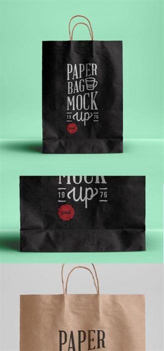 Download PSD Paper Bag Mockup Template (Custom) - TechClient